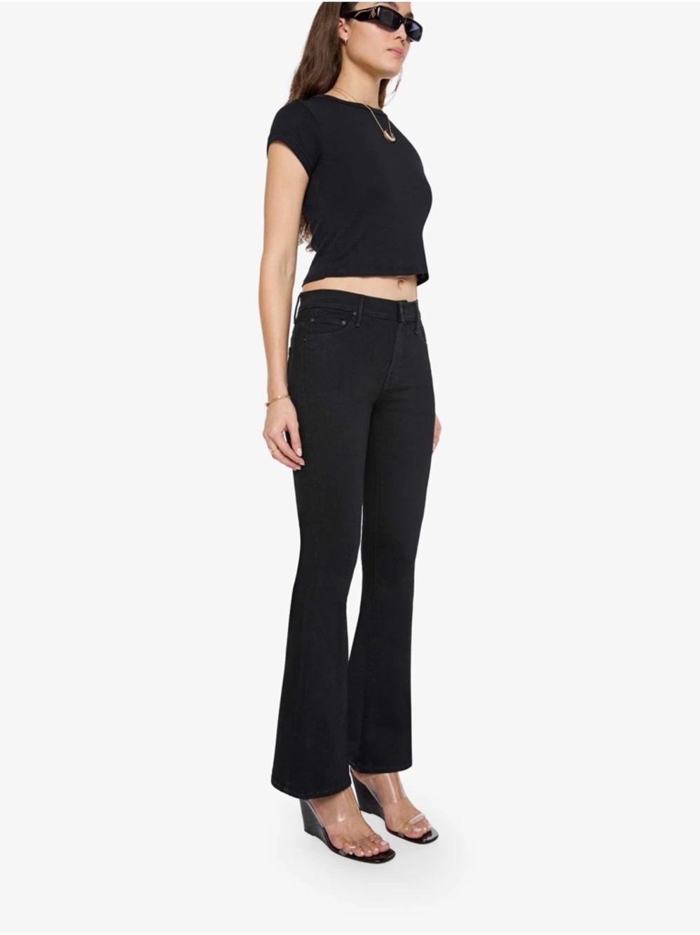 MOTHER Black the weekender Flare Jeans size 26